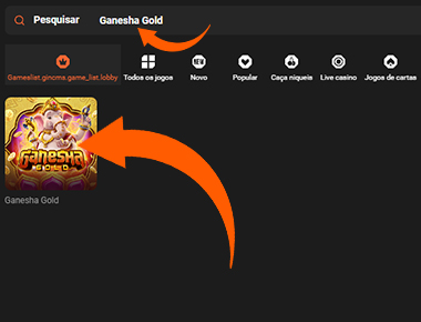 Jogo Ganesha Gold na lista de jogos gg.bet